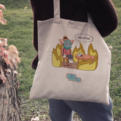 THIS IS FINE TOTE BAG RETROGOBLINS®