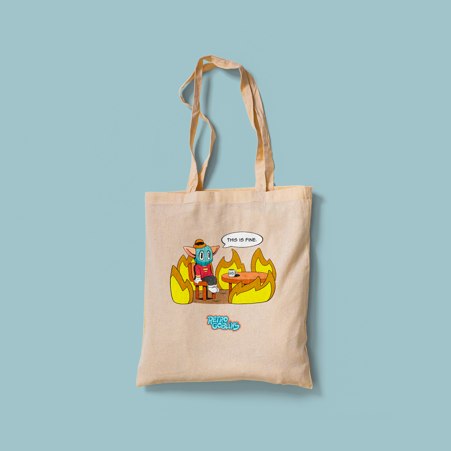 THIS IS FINE TOTE BAG RETROGOBLINS®